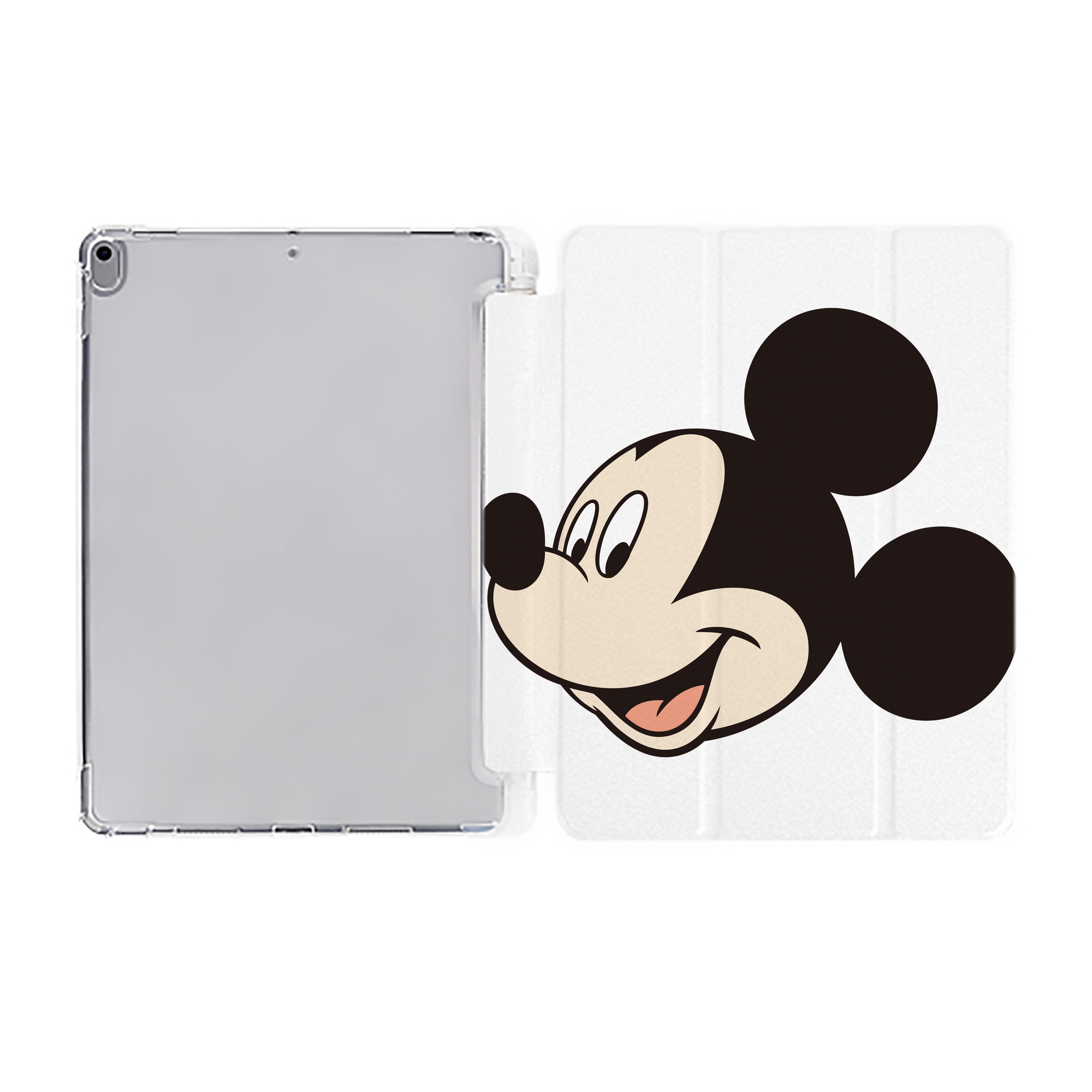 ミッキーマウス Mickey Mouse IPad ケース ペン収納付き 三つ折りスタンド PUレザー×シリコン 対応機種9.5/10.5/10.9インチ
